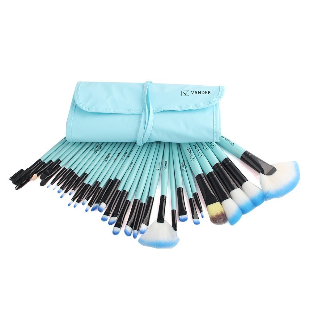 Professional 32Pcs Makeup Brush Foundation Eye Shadows Powder Blue Make Up Brushes Tools Cosmetic Bag pencil maquiagem Brushes Professional 32Pcs Makeup Brush Foundation Eye Shadows Powder Blue Make Up Brushes Tools Cosmetic Bag pencil maquiagem Brushes